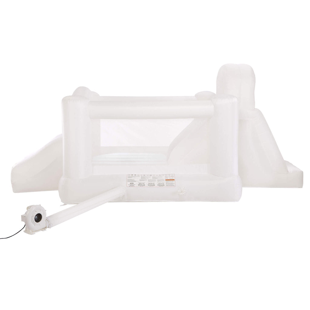 Cloud Collection™ Jump 'n Double Slide Bouncer – White